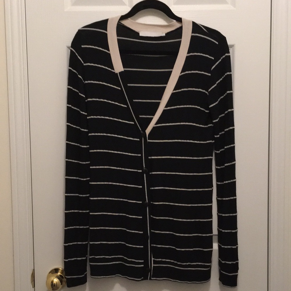 Long Striped Cardigan